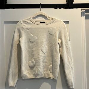 Nicole Miller Cream Heart Sweater